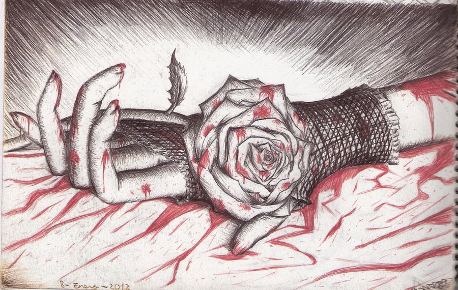 Bleeding Rose Drawing at GetDrawings Free download