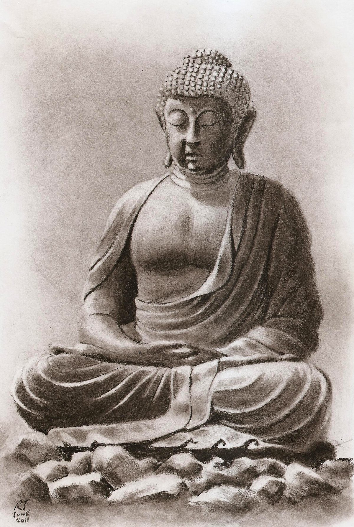 Buddha Statue Drawing at GetDrawings Free download