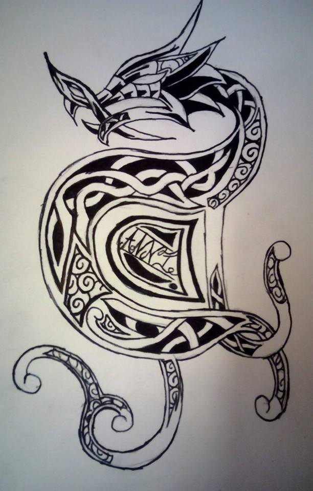 Celtic Dragon Drawing at GetDrawings Free download