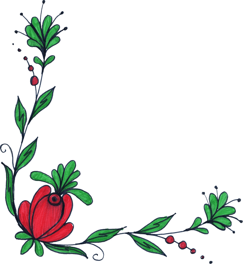 Corner Flower Drawing at GetDrawings Free download
