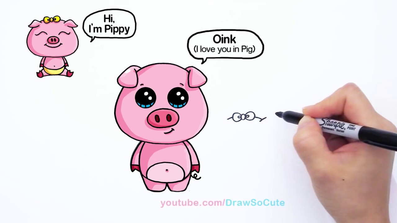 Cute Pig Drawing at GetDrawings Free download