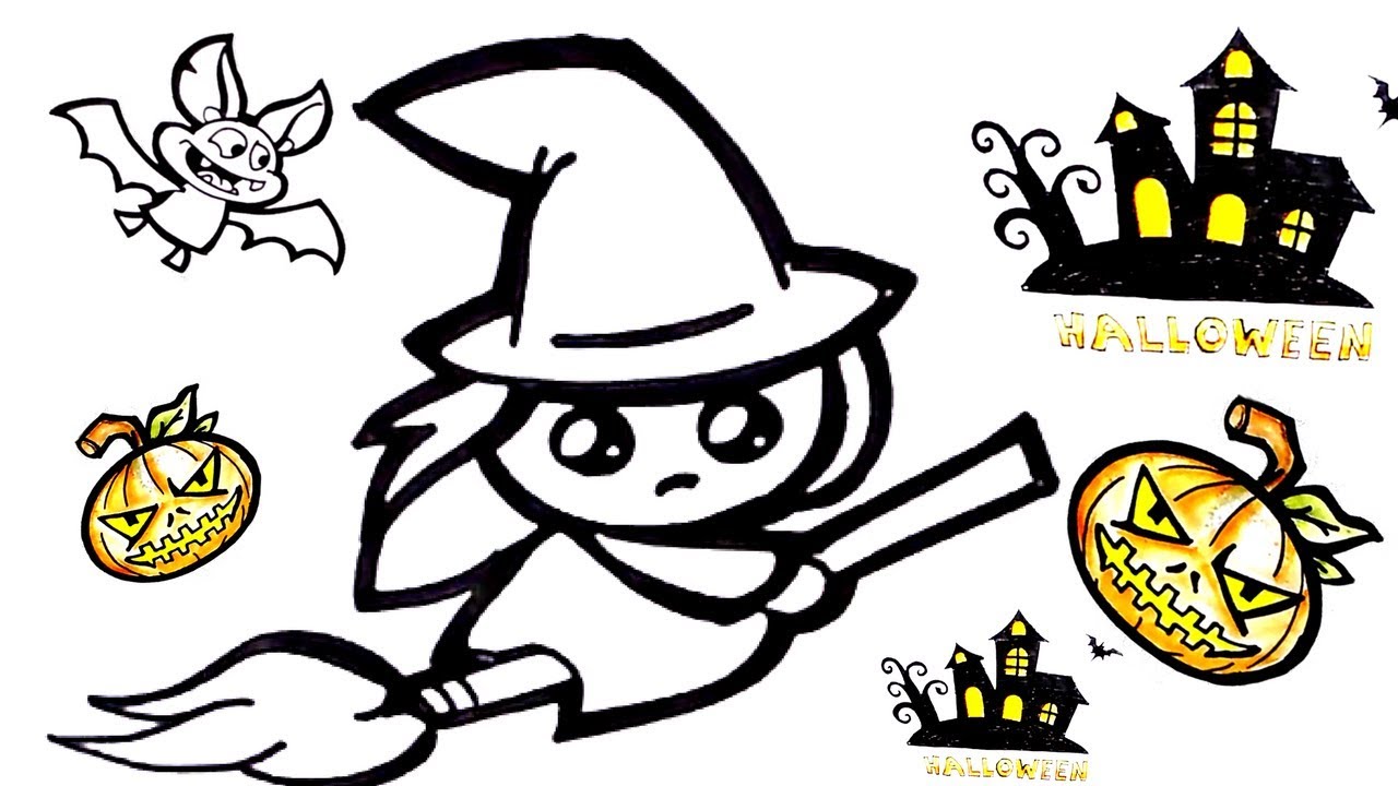 Cute Witch Drawing at GetDrawings Free download
