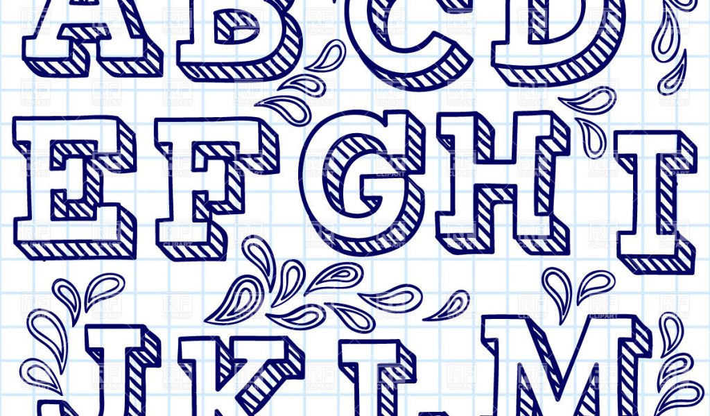 Fancy Bubble Letters Alphabet