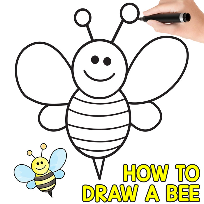 Easy Bee Drawing at GetDrawings Free download