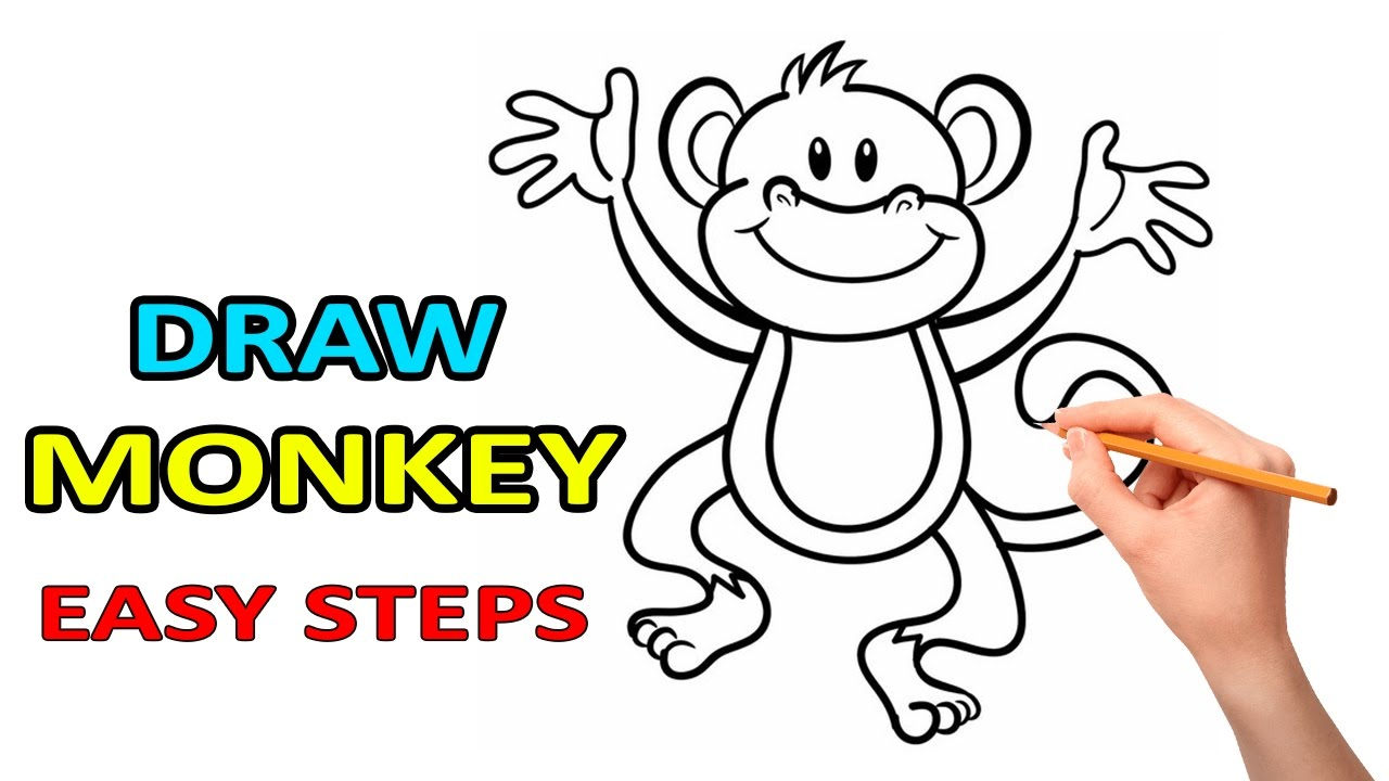 Easy Monkey Drawing Step By Step at GetDrawings Free download