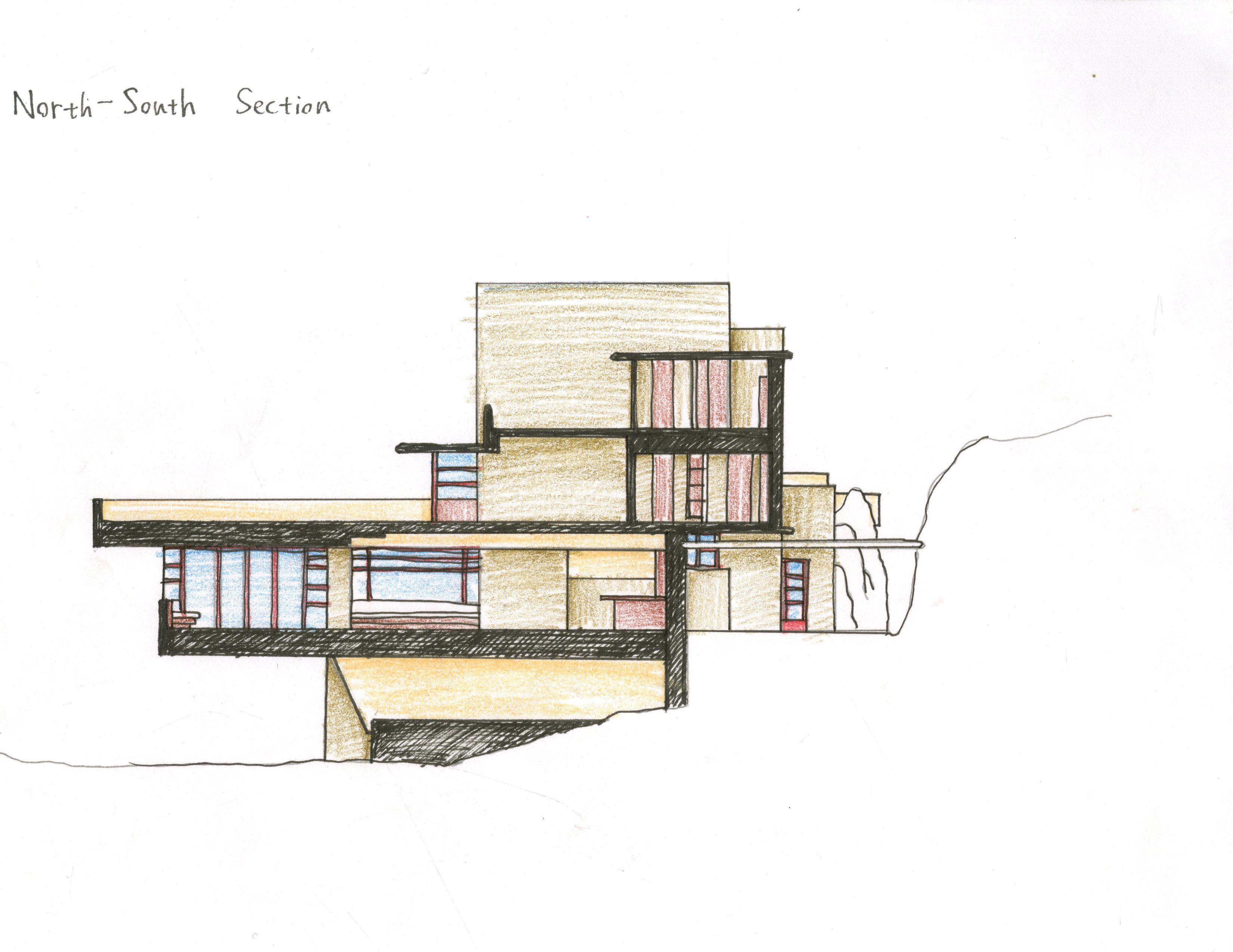 Fallingwater Plans Sections And Elevations