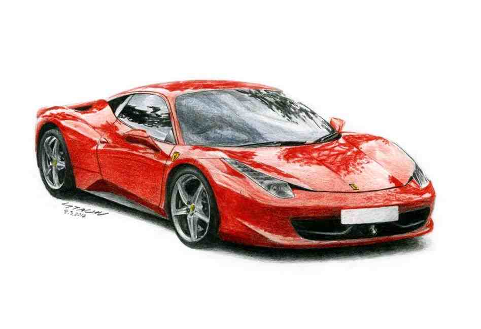 Ferrari 458 Drawing at GetDrawings Free download