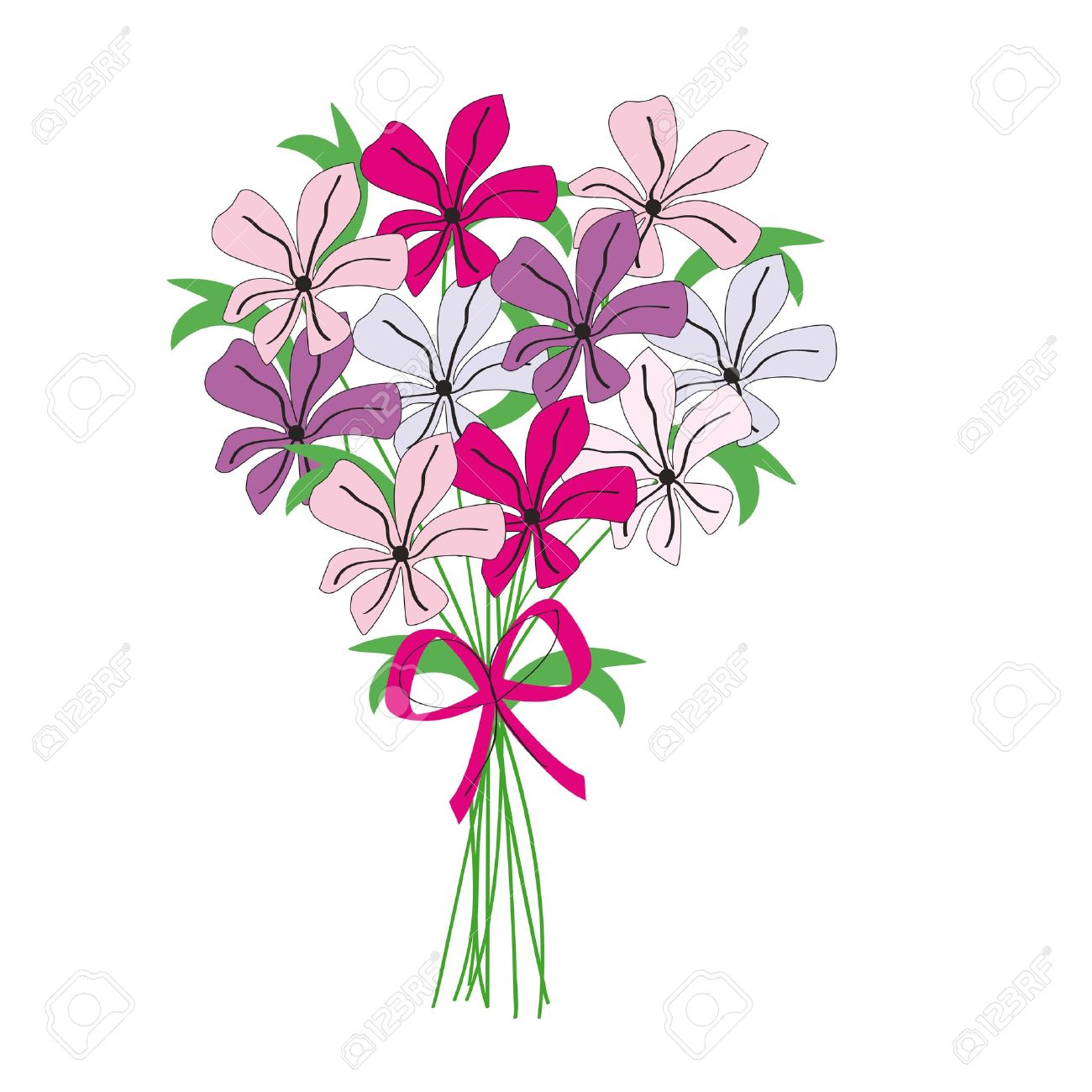 Flower Bunch Drawing at GetDrawings Free download