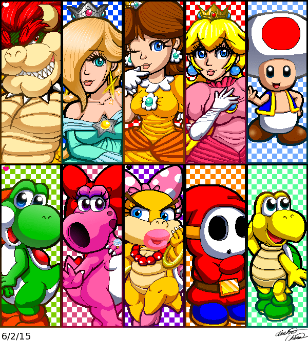 Mario Characters Drawing at GetDrawings Free download