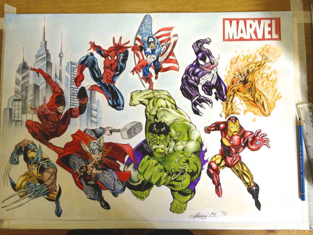 Marvel Drawing at GetDrawings Free download