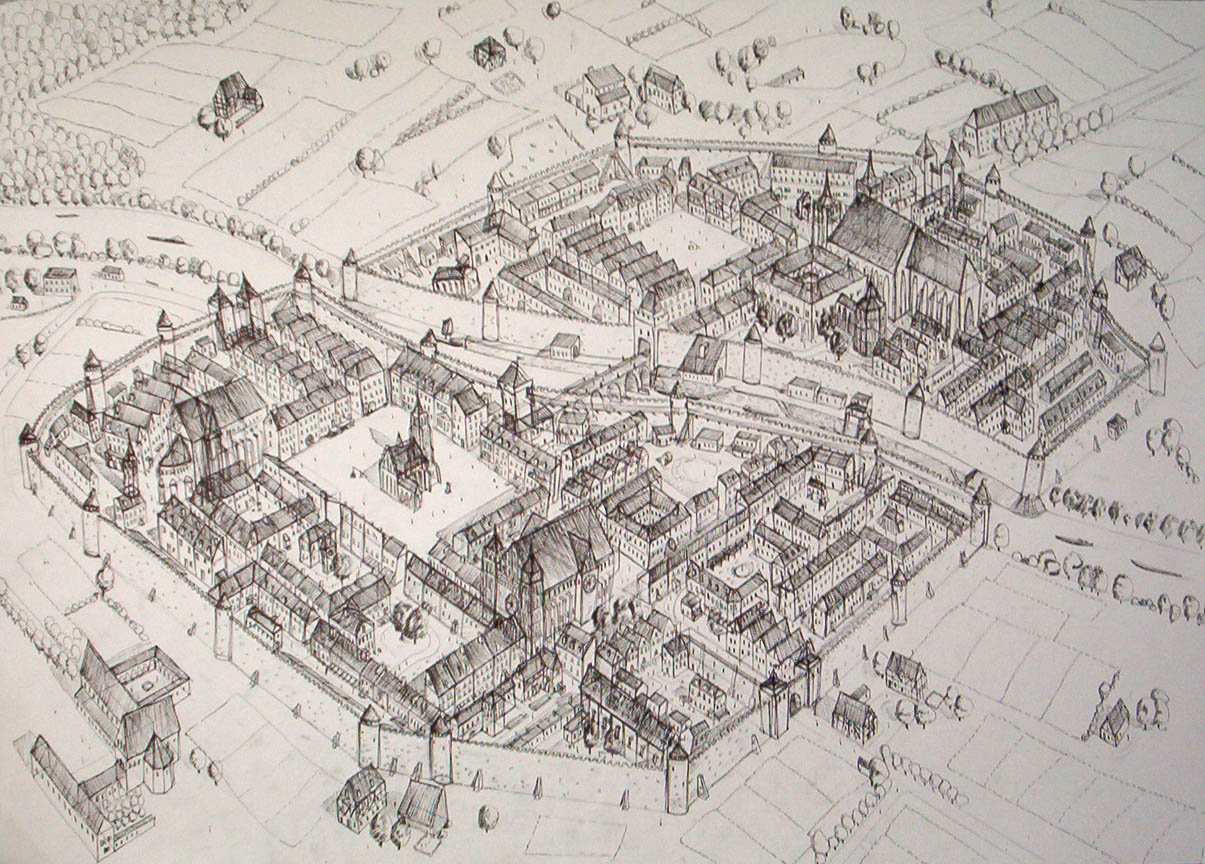 Medieval City Drawing at GetDrawings Free download
