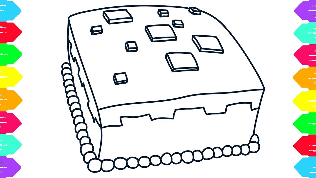 Minecraft Cake Drawing at GetDrawings Free download