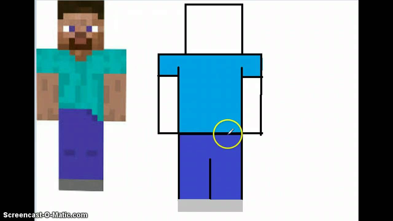 Minecraft Drawing Steve at GetDrawings Free download