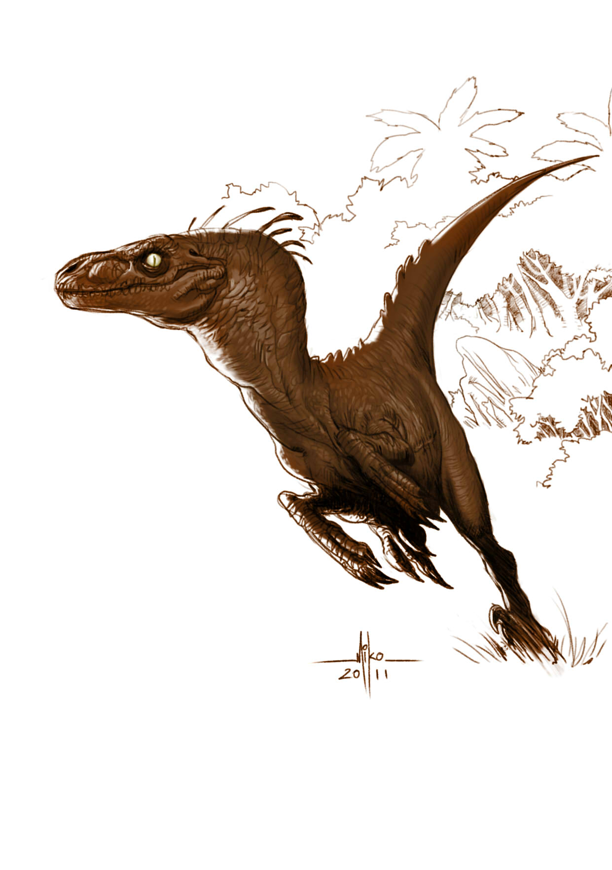 Raptor Dinosaur Drawing at GetDrawings Free download