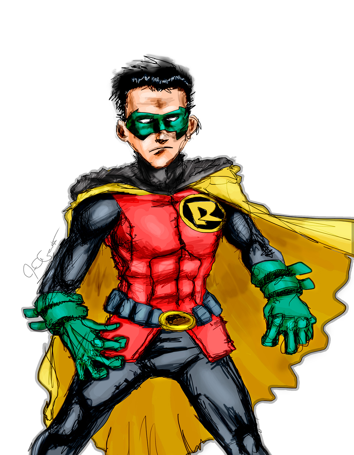 Robin Superhero Drawing at Free for personal use Robin Superhero Drawing of