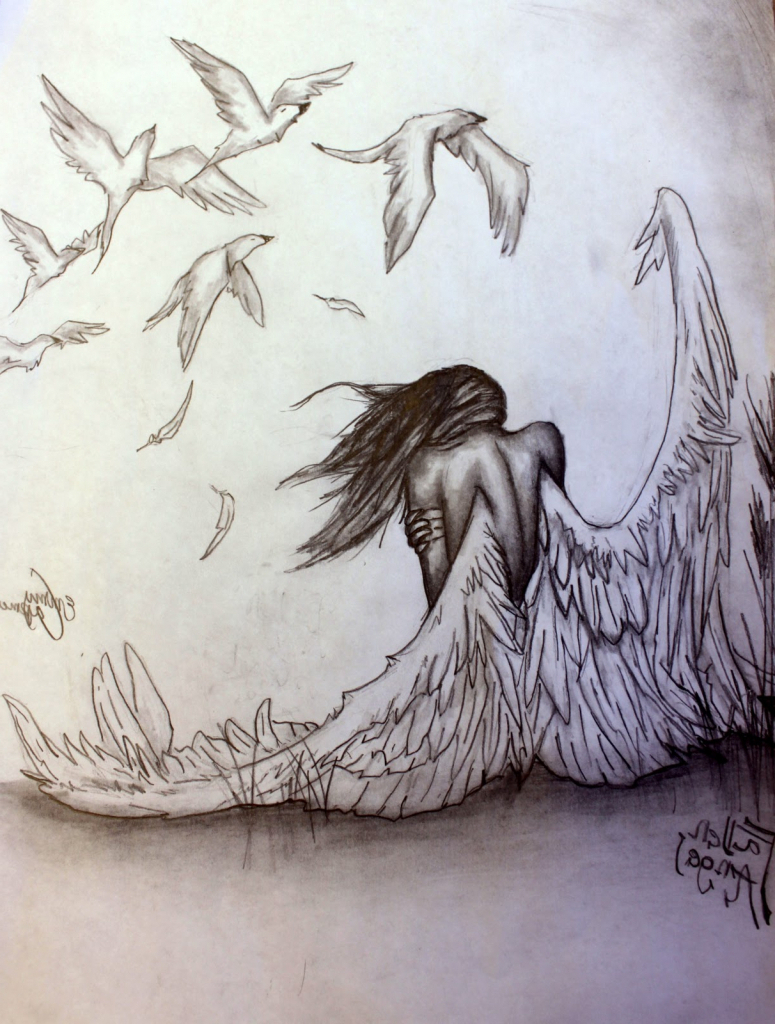 Sad Angel Drawing at GetDrawings Free download