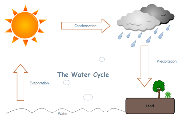 Simple Water Cycle Drawing at GetDrawings | Free download
