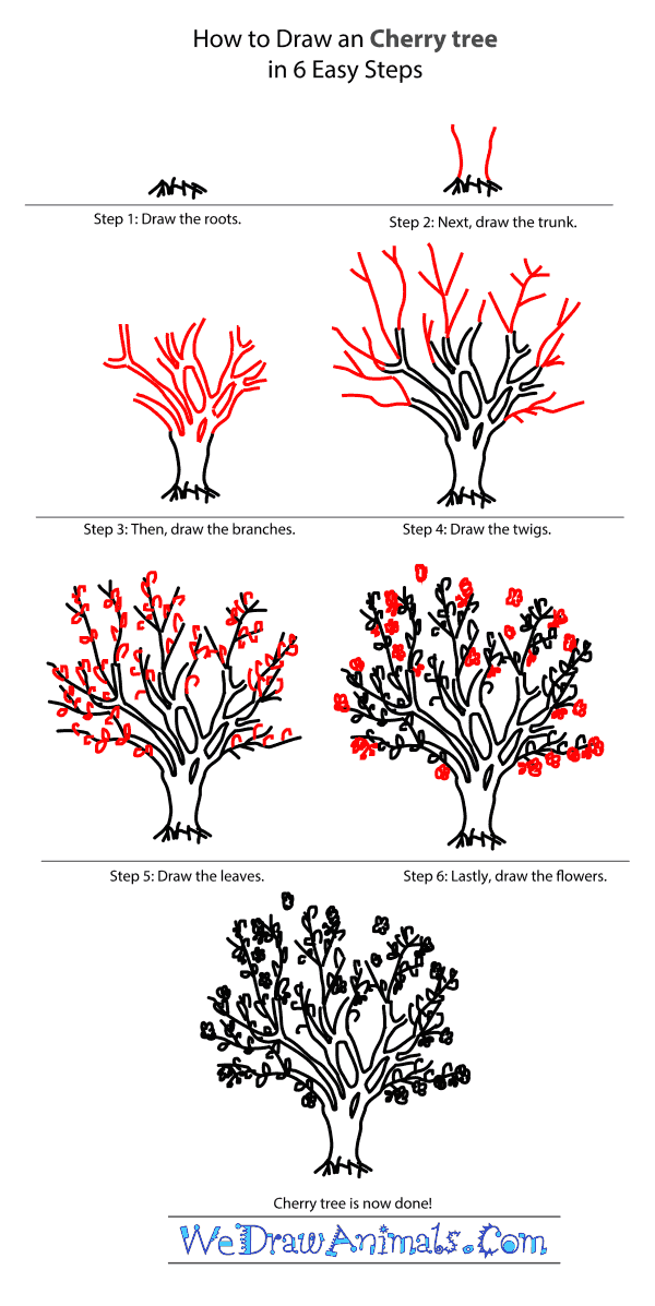 Step By Step Tree Drawing at GetDrawings Free download