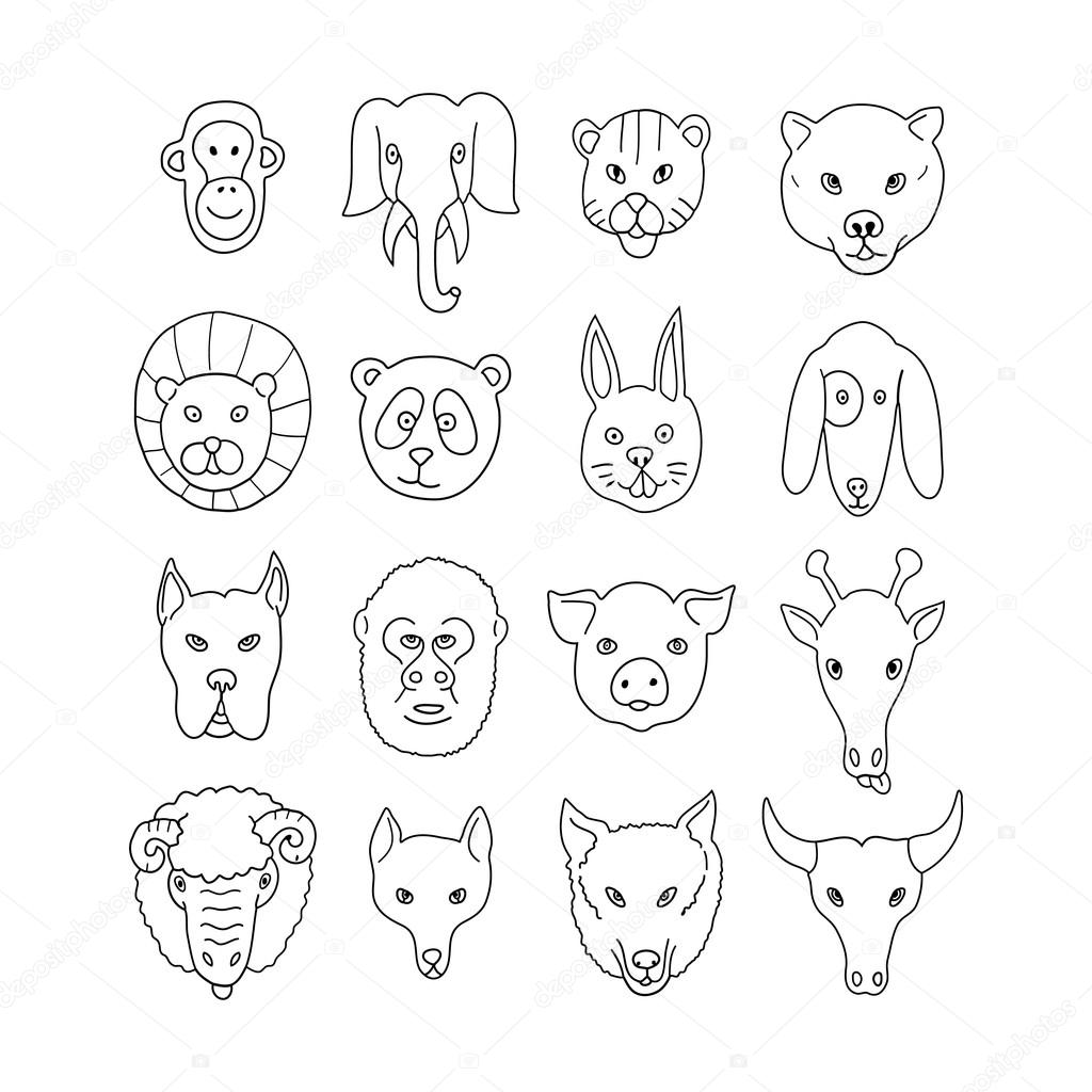 Animals Faces Drawing at GetDrawings Free download