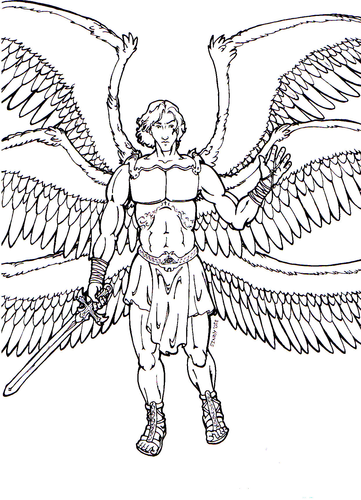 Archangel Michael St Catholic Feast Drawings Coloring Pages Archangels Icon Angels Drawing Line