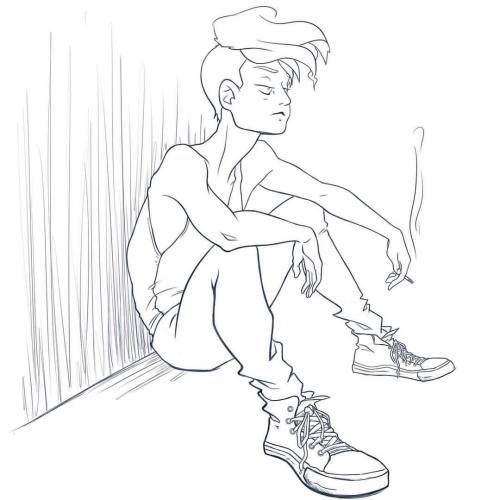 Boy Sitting Drawing at GetDrawings Free download