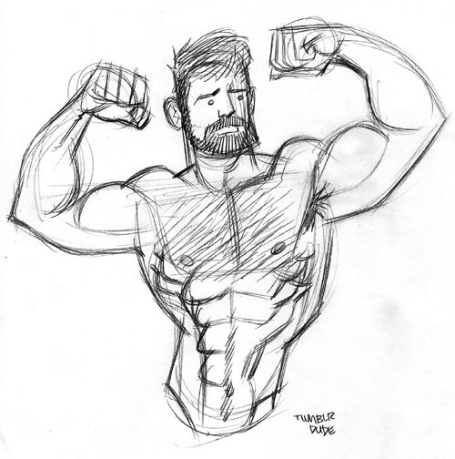 Buff Man Drawing at GetDrawings Free download
