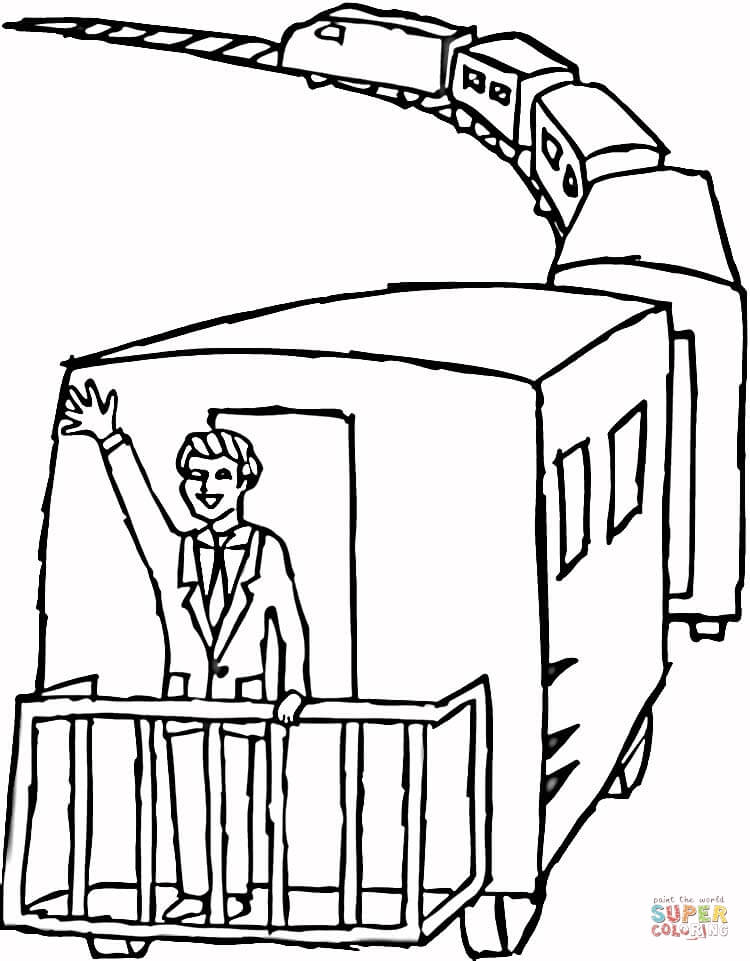 Train Caboose coloring page ColouringPages