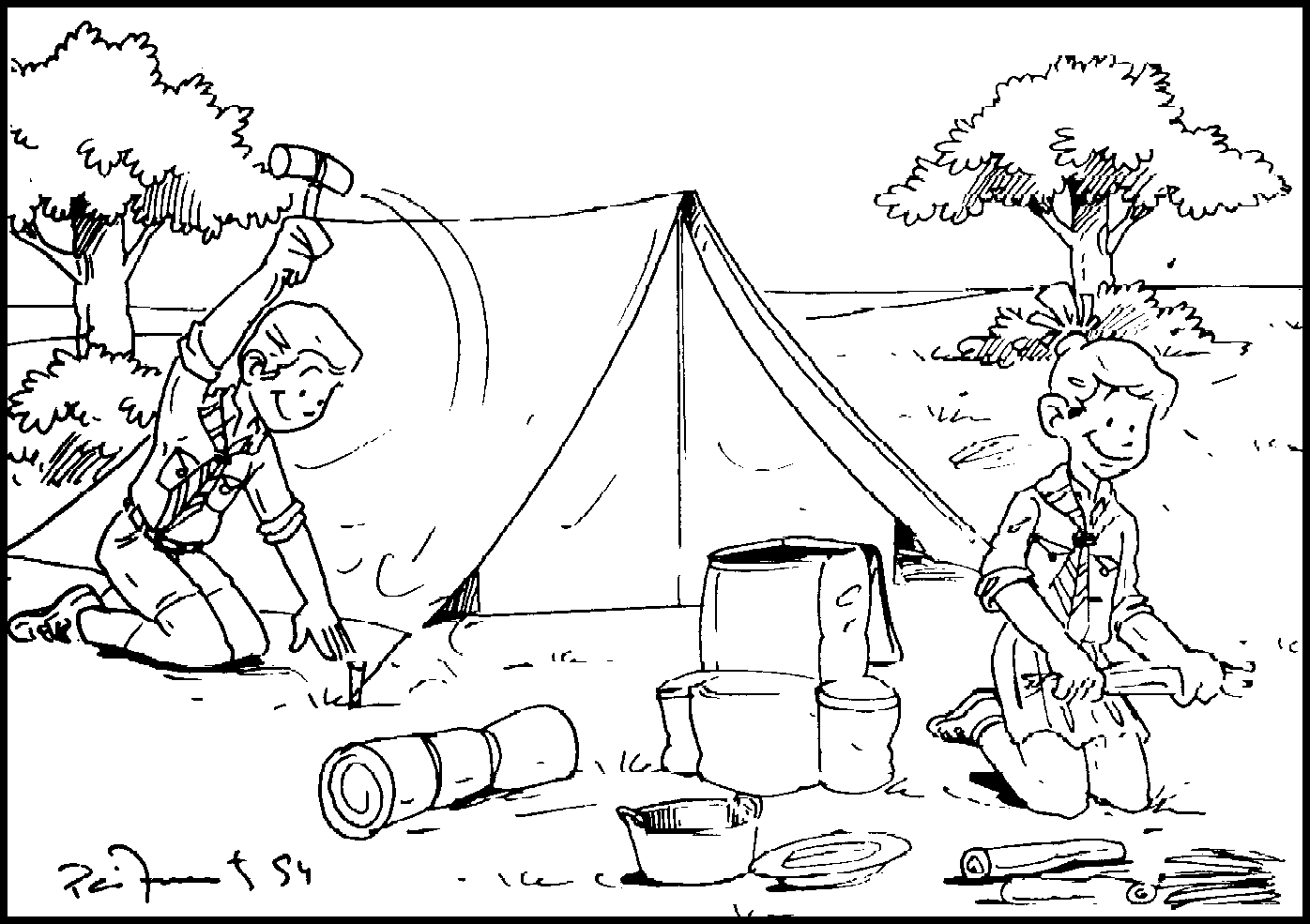 Camping Drawing at GetDrawings Free download