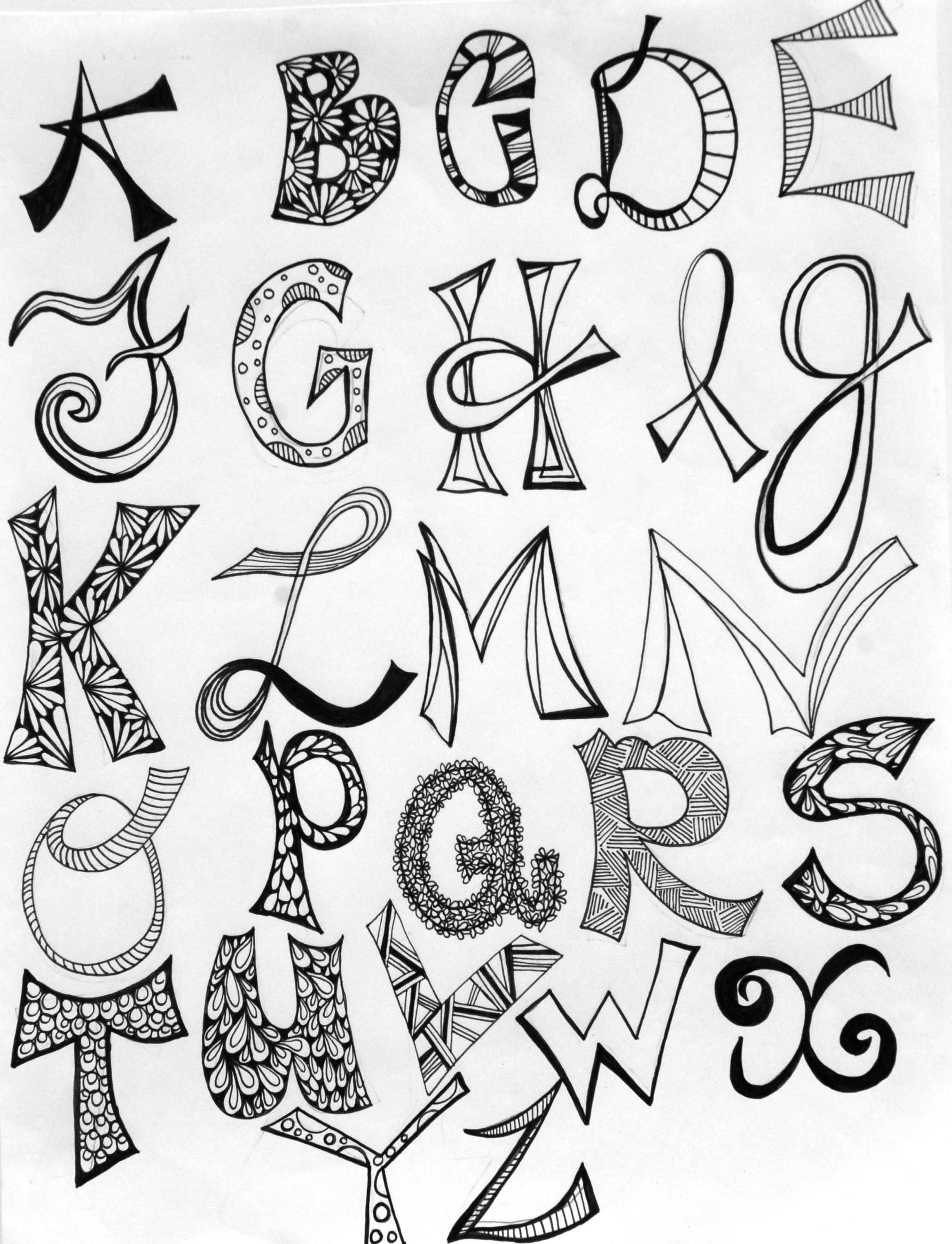 Cool Letters Drawing at GetDrawings Free download