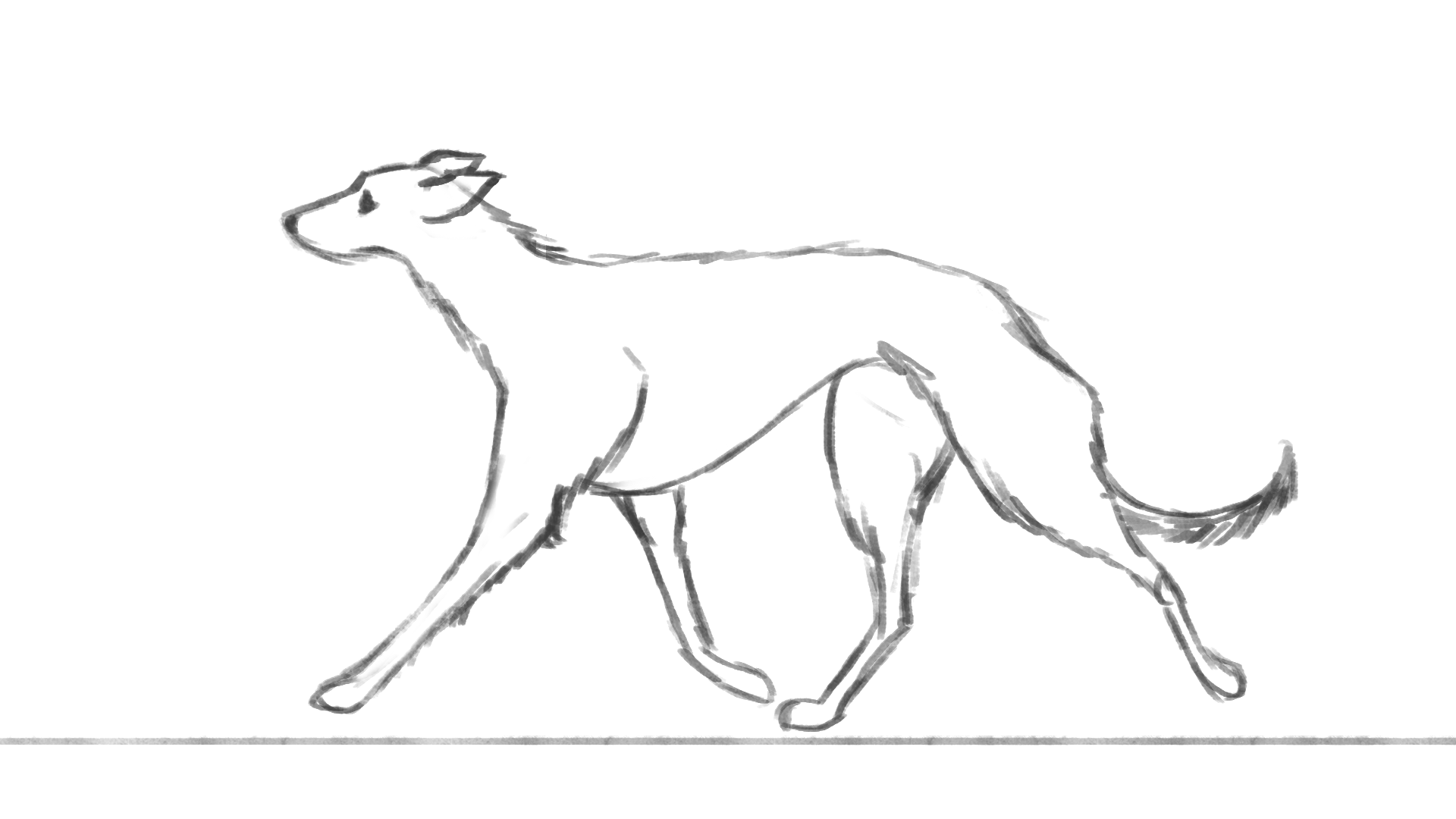 Dog Walking Drawing at GetDrawings Free download