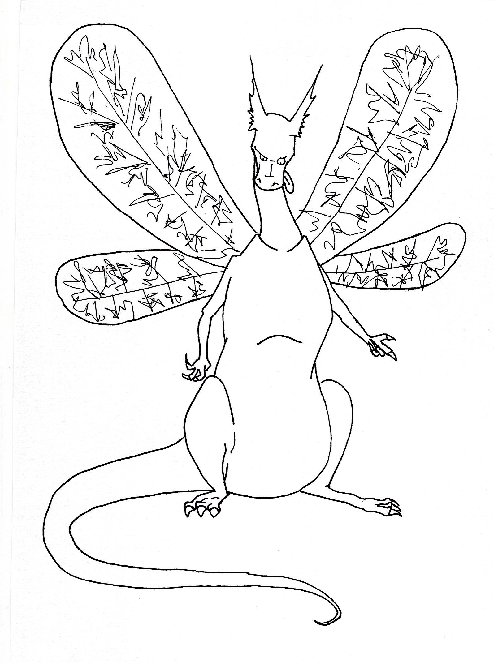 Dragonfly Outline Drawing at GetDrawings | Free download