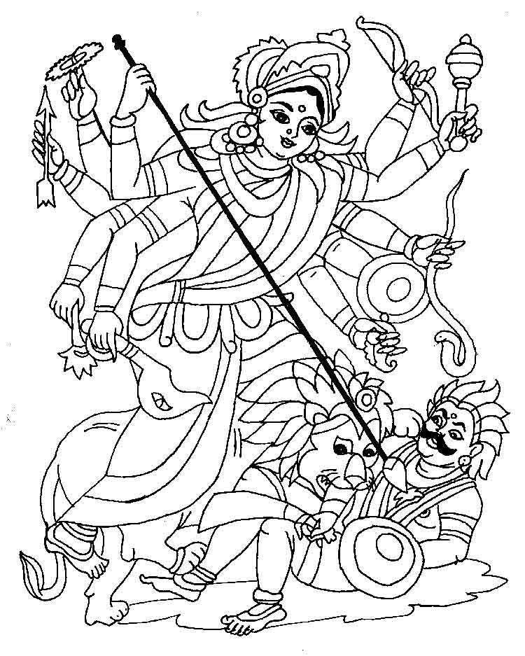 Durga Drawing at GetDrawings Free download