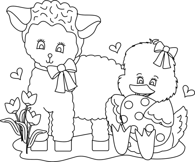 Cute Easter Lamb Coloring Pages Coloring Pages