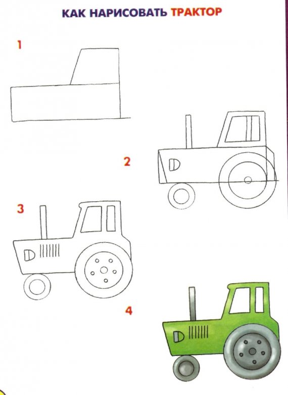 How To Draw A Tractor Step By Step Easy at Drawing Tutorials