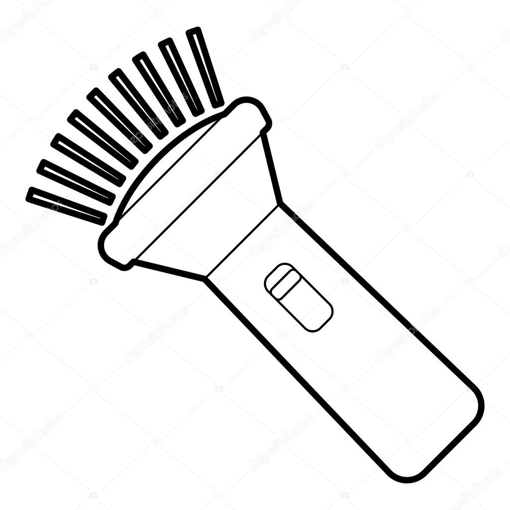 Flashlight In Isometric Coloring Pages