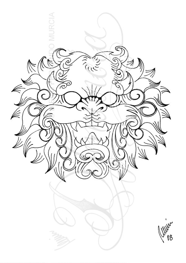 Foo Dog Drawing at GetDrawings Free download