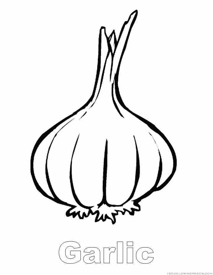 Garlic Coloring Page Coloring Pages