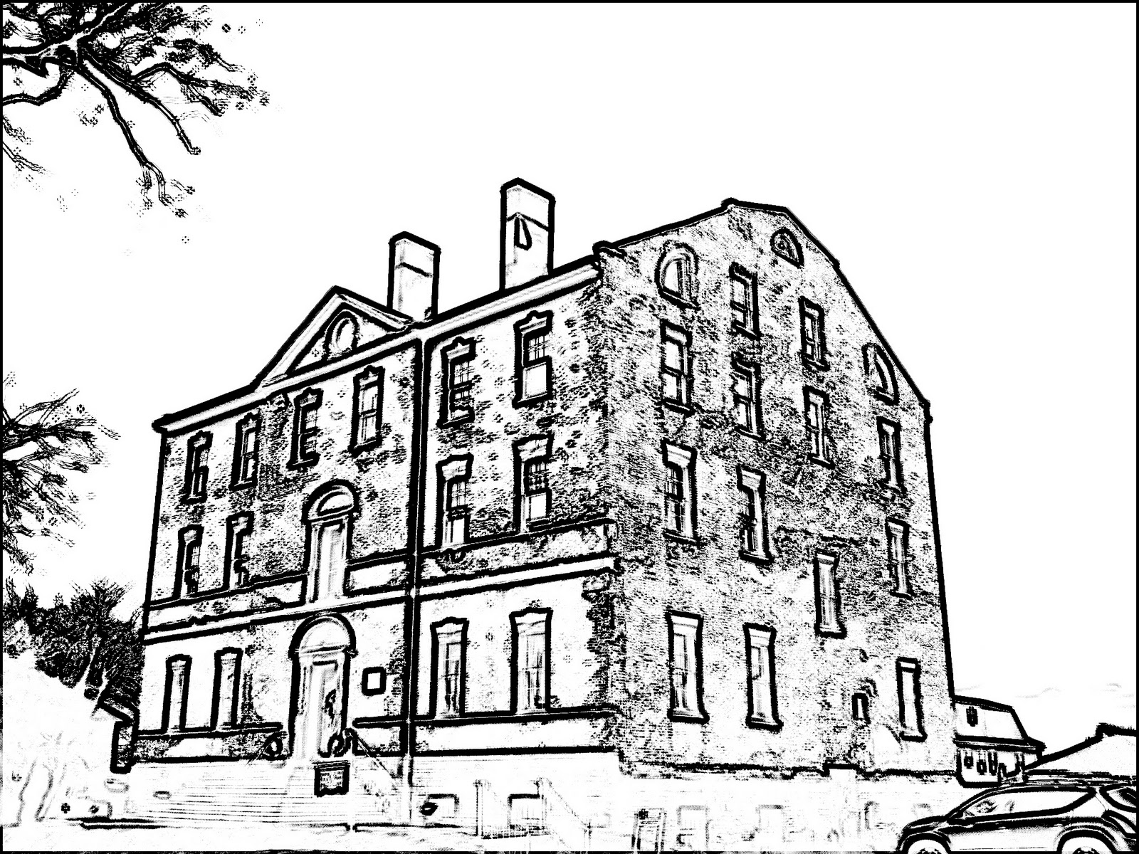 High School Building Drawing at GetDrawings Free download