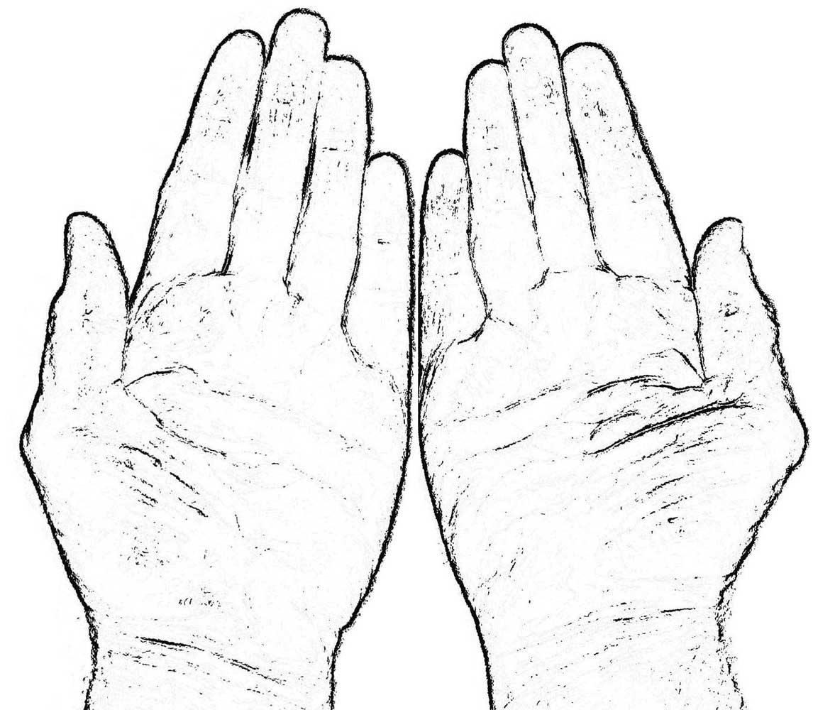 Jesus Praying Hands Coloring Page Coloring Pages