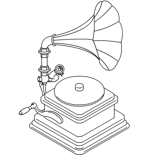 Old Record Player Drawing at GetDrawings Free download