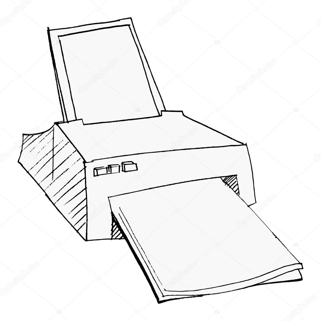 The best free Printer drawing images. Download from 85 free drawings of