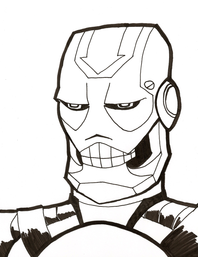 Robot Face Drawing at GetDrawings Free download