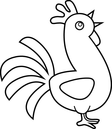 Rooster Drawing Outline at GetDrawings | Free download