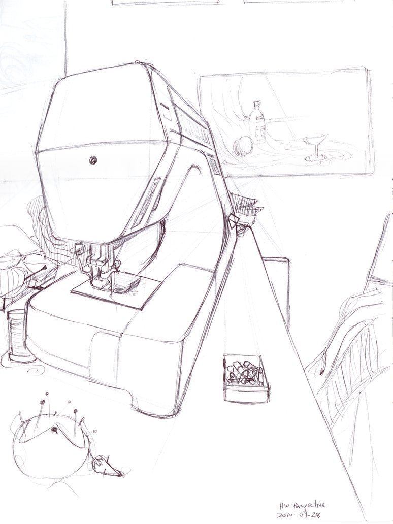 Sewing Machine Drawing at GetDrawings | Free download