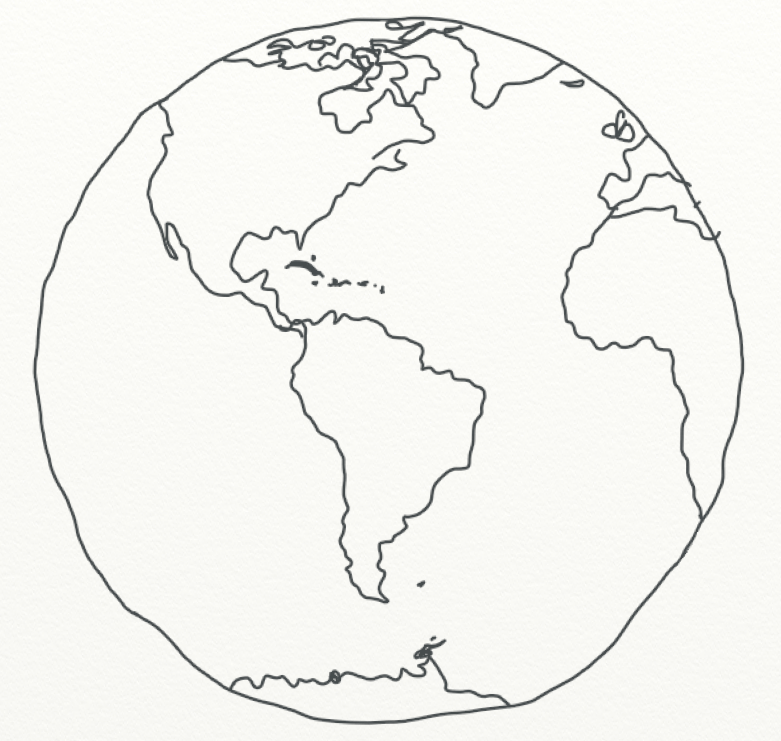 Simple Globe Drawing at GetDrawings Free download