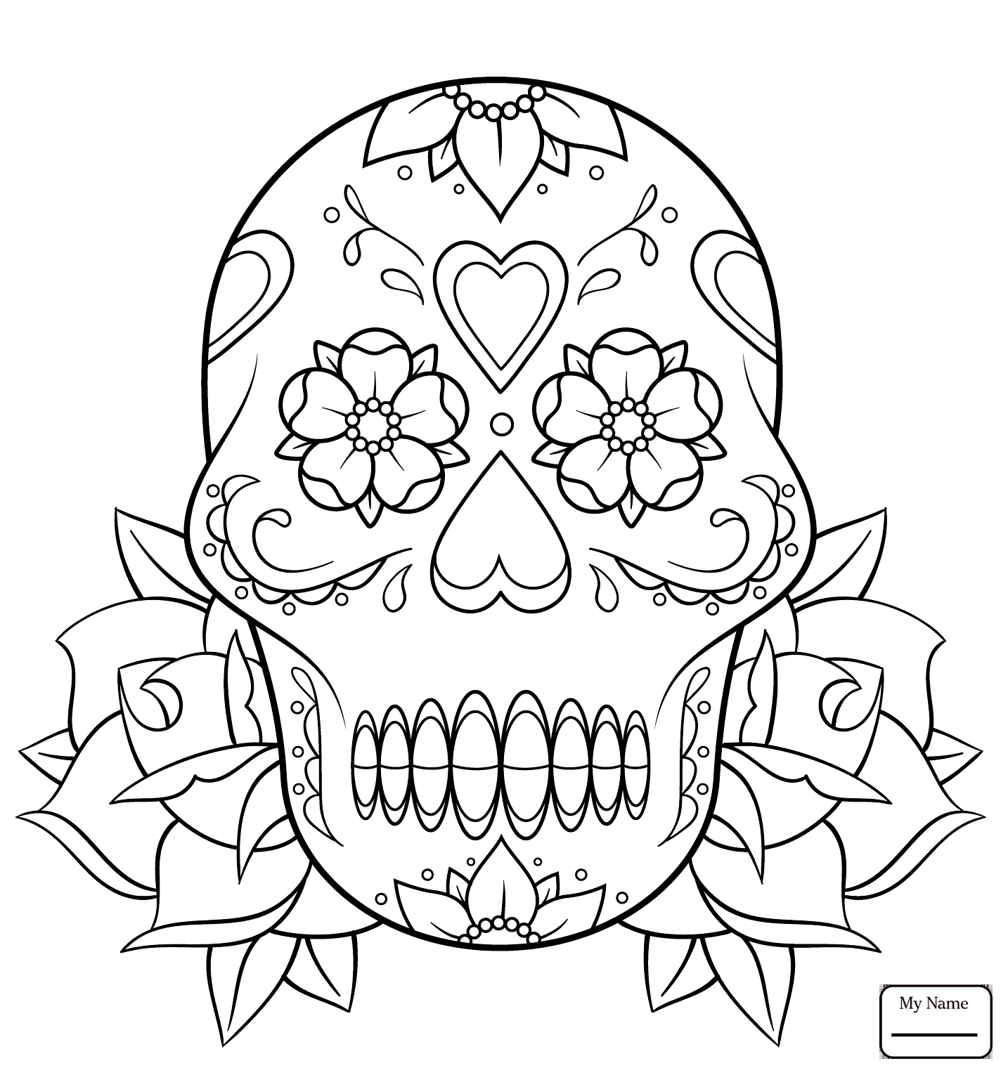Sugar Skull Coloring Pages Art is Fun