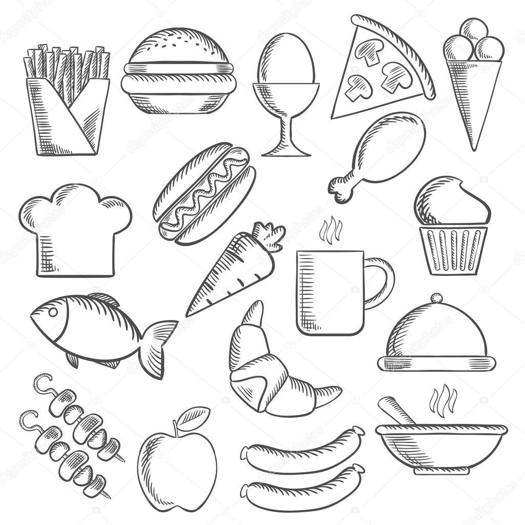 Snacks Drawing at GetDrawings Free download
