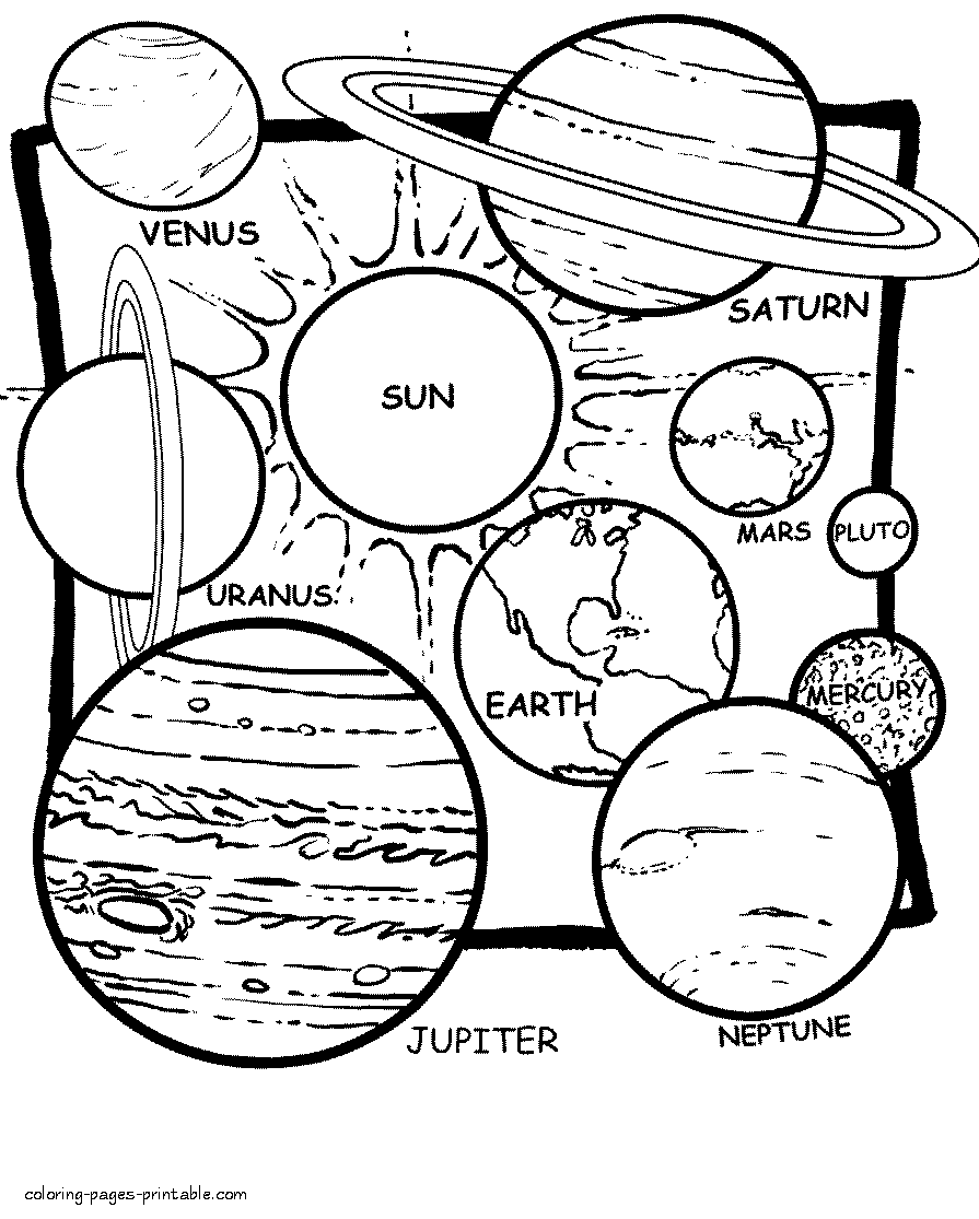 Solar System Line Drawing at GetDrawings Free download