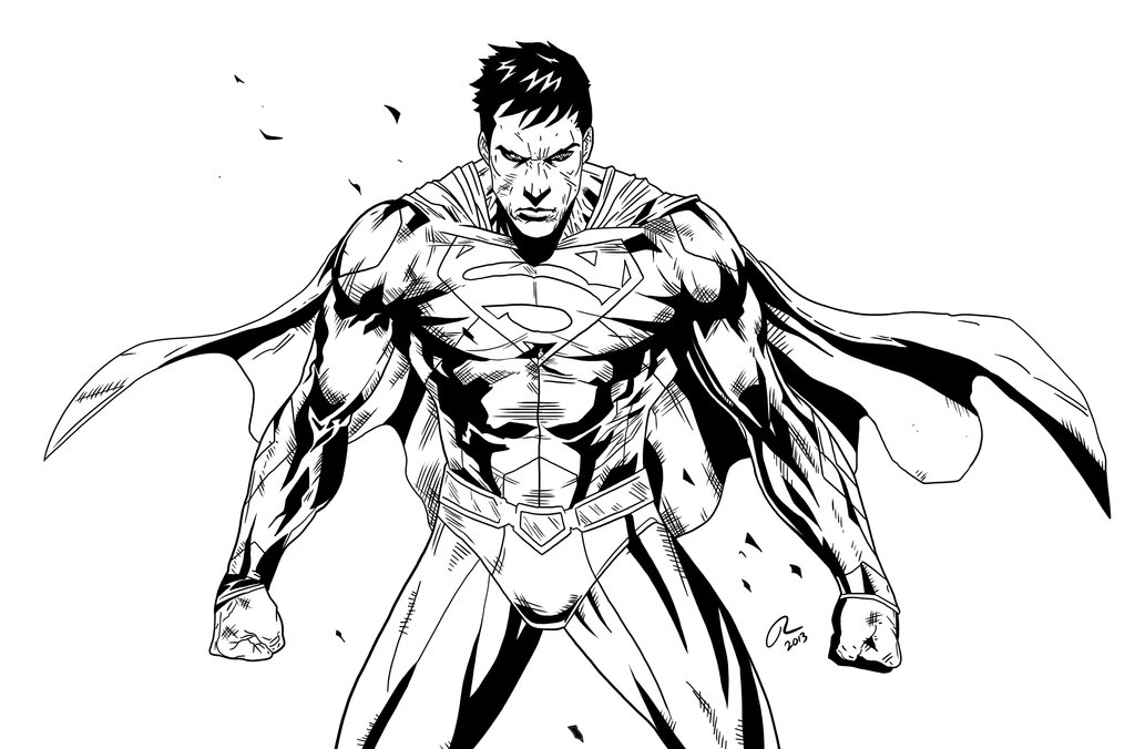 Superman Line Drawing at GetDrawings Free download