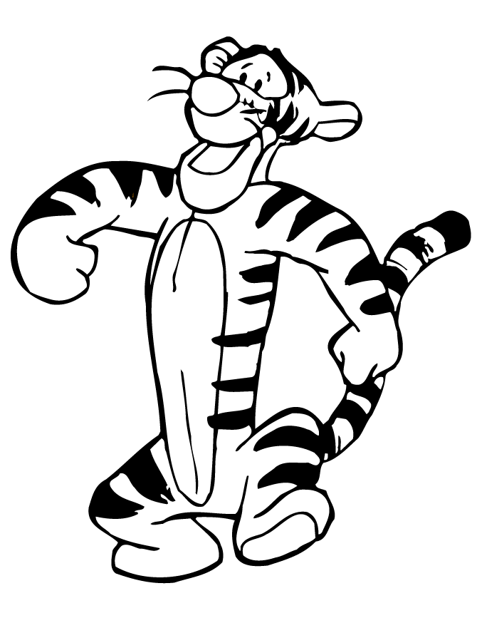 Tigger Line Drawing at GetDrawings Free download